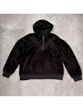 Pacsun Sherpa teddy fleece half zip hoodie size medium